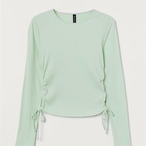 H&M Mint Green Drawstring Waist Longsleeve